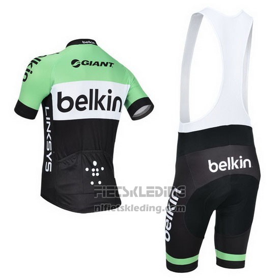 2013 Fietskleding Belkin Groen en Zwart Korte Mouwen en Koersbroek
